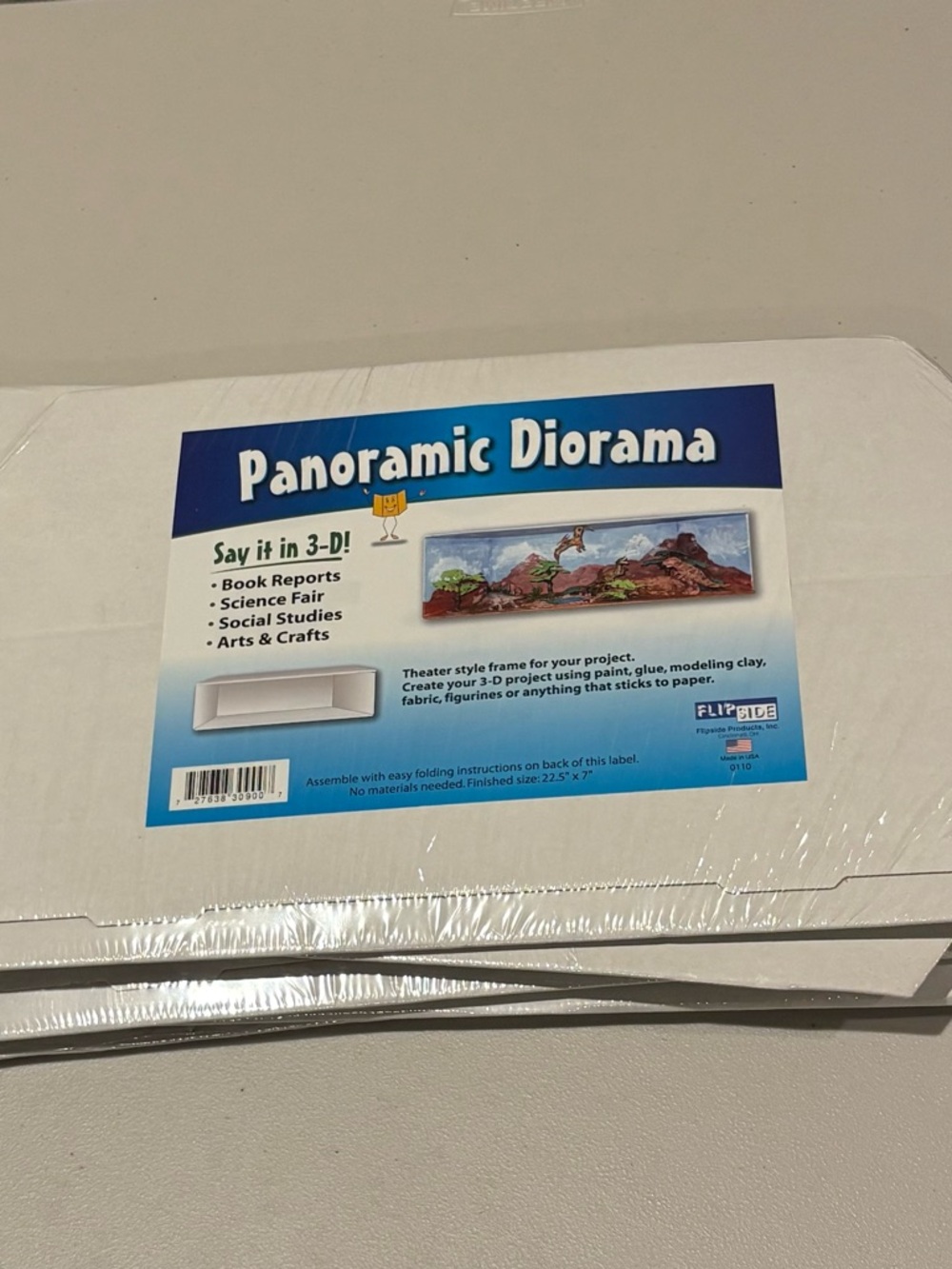 Panoramic Diorama White Theater-Style Display Frame